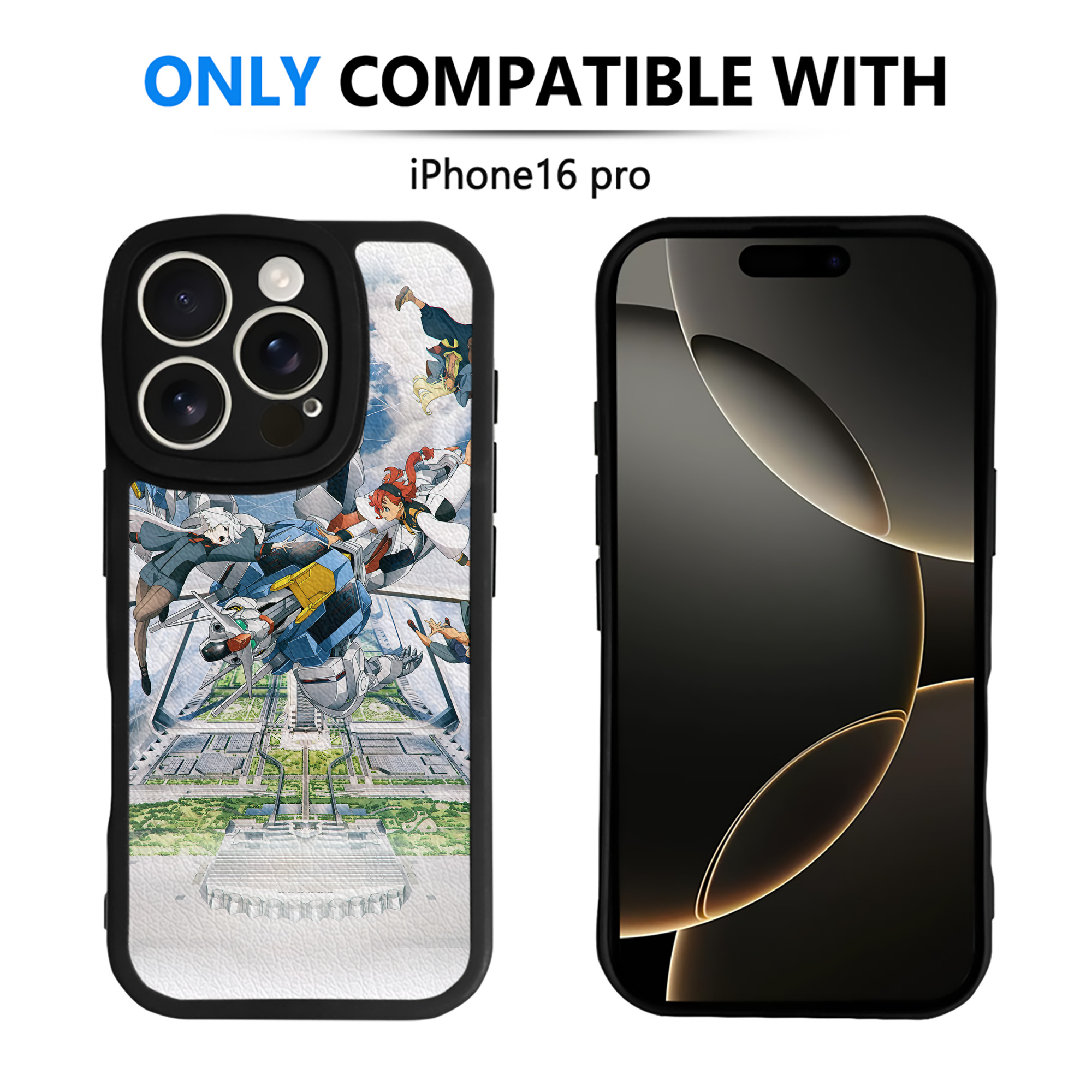 （画像用） 機動戦士ガンダム Mobile Suit Gundam 【iPhone 16シリーズ対応】シリコンスマホケース（レザー調） 材質：シリコン